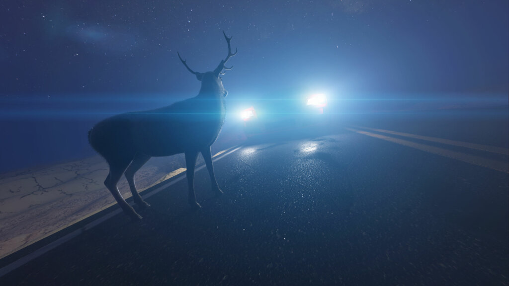 Deers are often spotted in the outskirts of Atlanta and can cause accidents - slow down at night and avoid driving on secondary roads when you can during the Holiday Season and especially do not speed. 